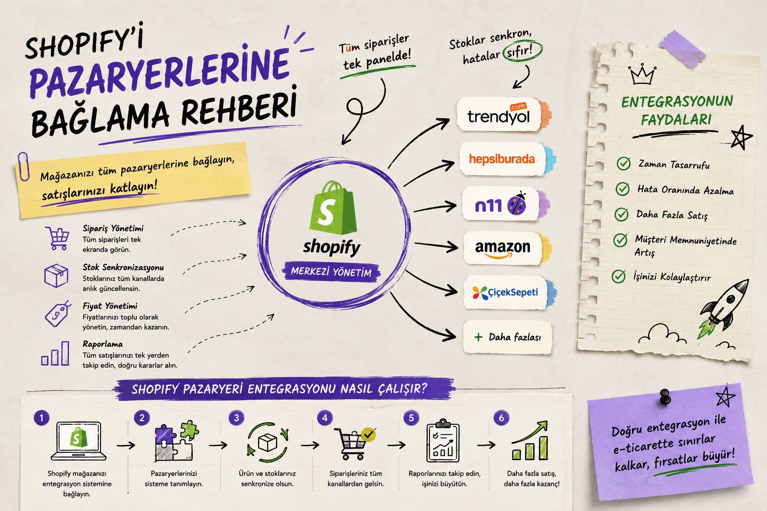 Shopify’ı Pazaryerlerine Bağlama Rehberi