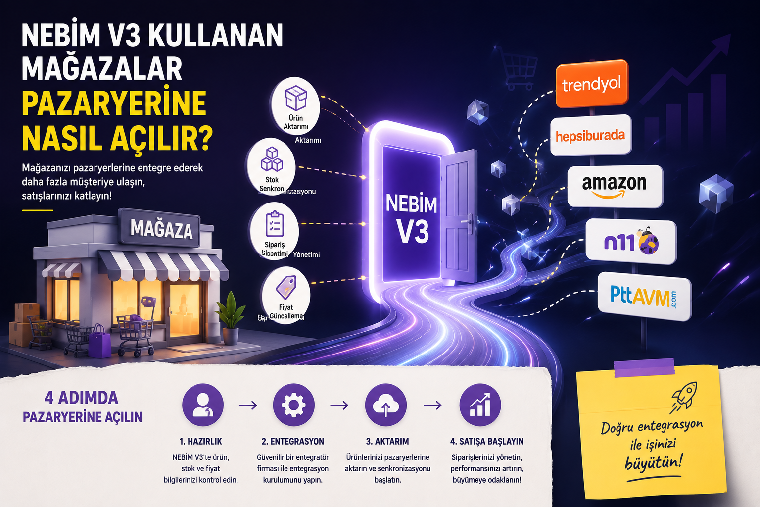 Nebim V3 Kullanan Mağazalar Pazaryerine Nasıl Açılır?