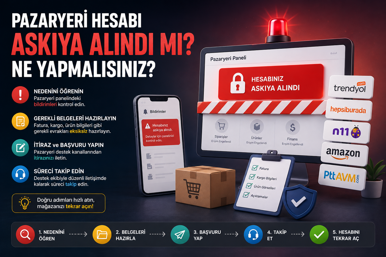 Pazaryeri Hesabı Askıya Alındı mı? Ne Yapmalısınız?