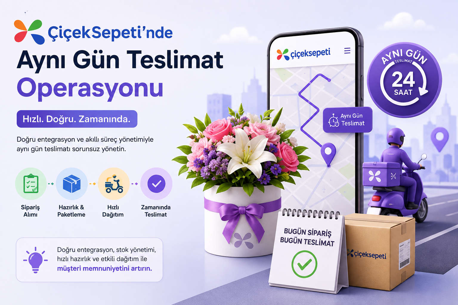 Çiçeksepeti’nde Aynı Gün Teslimat Operasyonu Nasıl Yönetilir?
