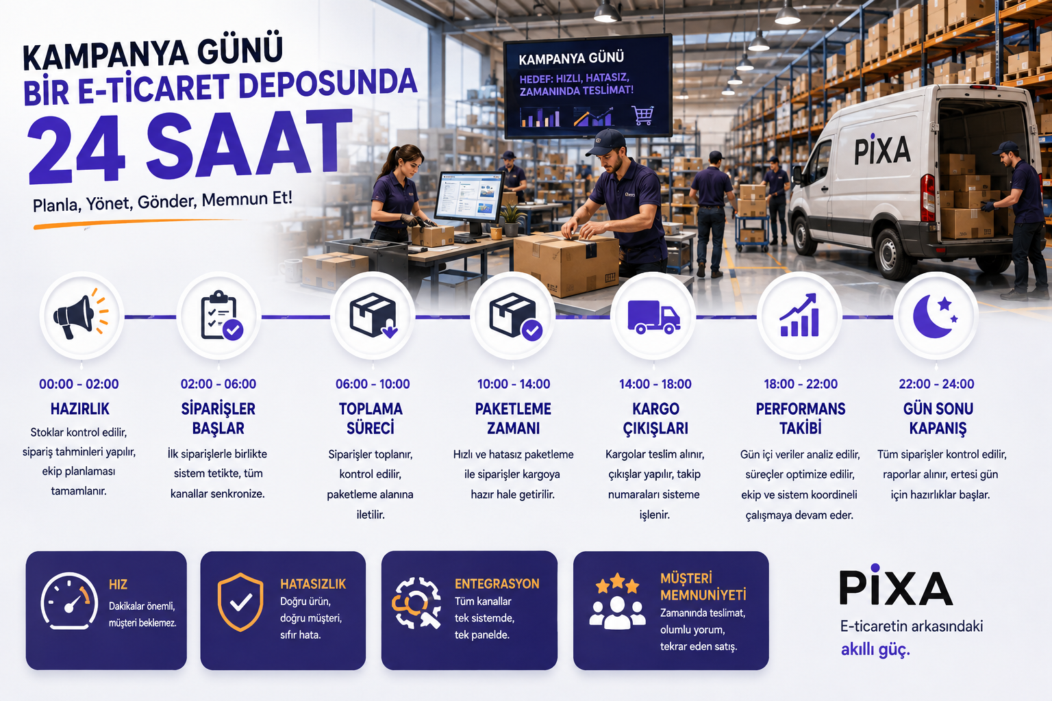 Kampanya Günü: Bir E-ticaret Deposunda 24 Saat